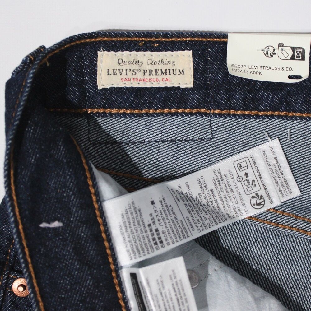 NWT $98 Levi's Ribcage Wide Leg Jeans Dark Wash High Rise Women Size 32x32 (J6) - Picture 9 of 16
